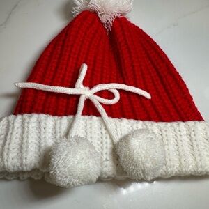 Festive Red and White Beanie for Mr or Mrs Claus🤶 🎅🏻